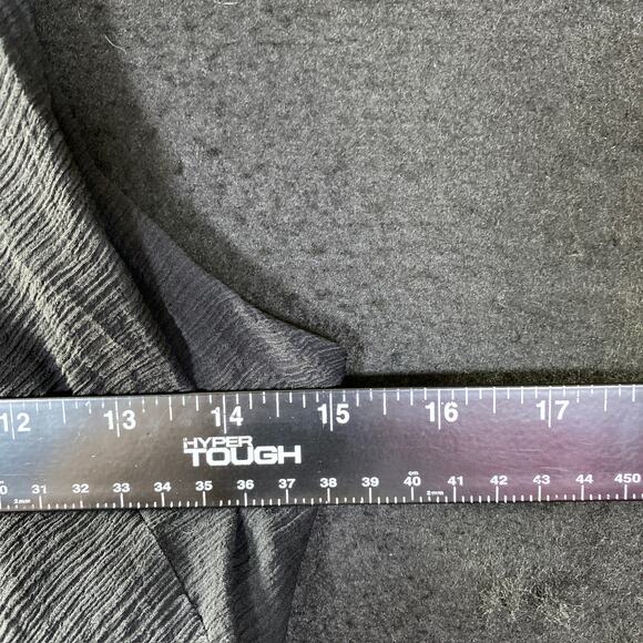 Express Womens Blouse Black Crew Neck Tie Tank 100% Silk Lined Side Zip XL - Picture 6 of 11